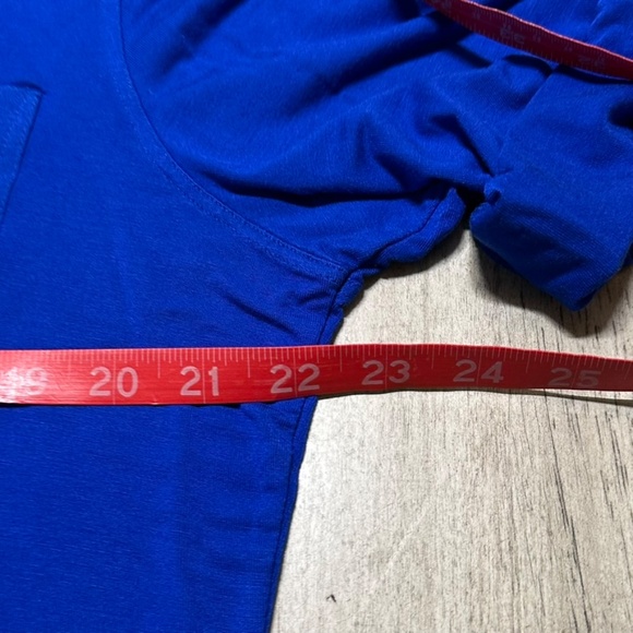 Calvin Klein Rolled Short Sleeve V-Neck Blouse - Picture 6 of 8